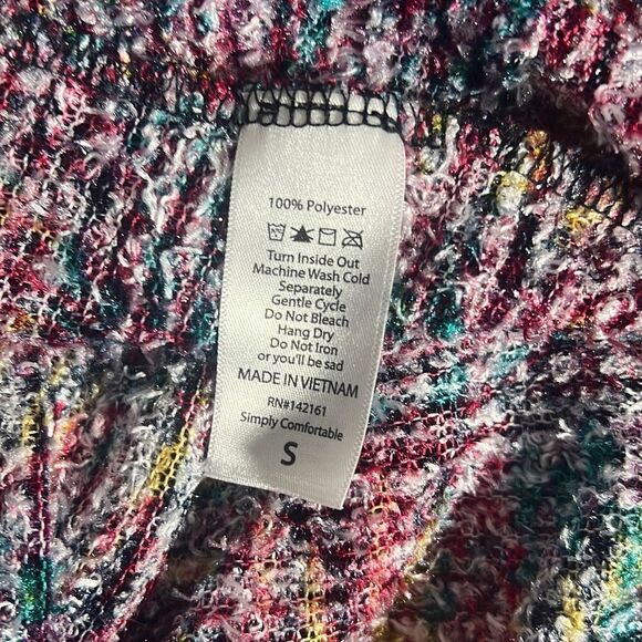 Lularoe Womens Kimono Cardigan Sweater Open Front 3/4 Sleeve Multicolor Small - Picture 6 of 6